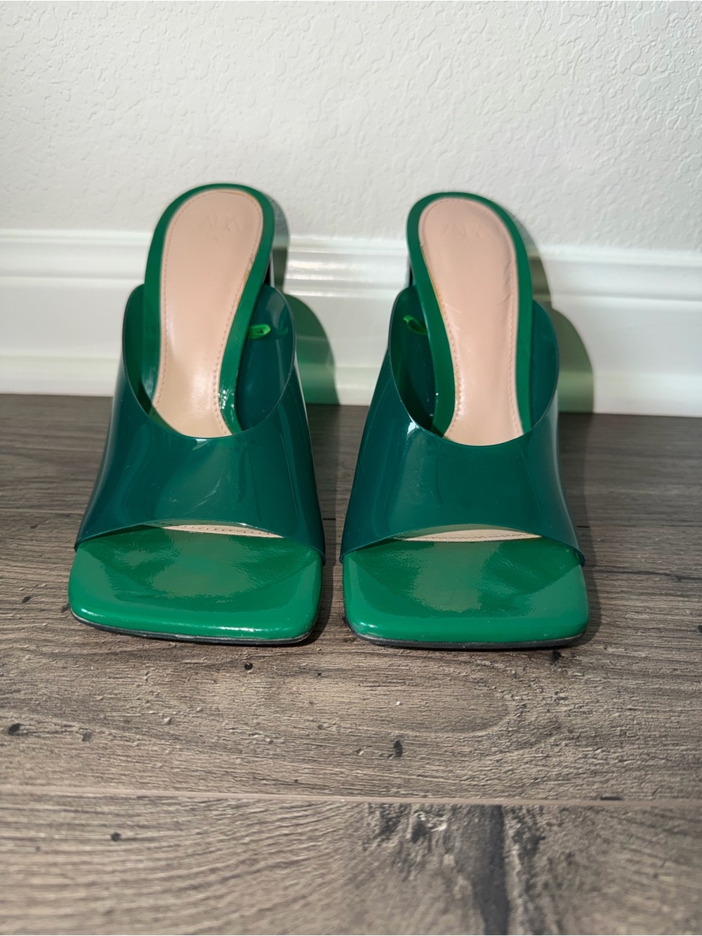 Zara Open-Toe Slide Heels